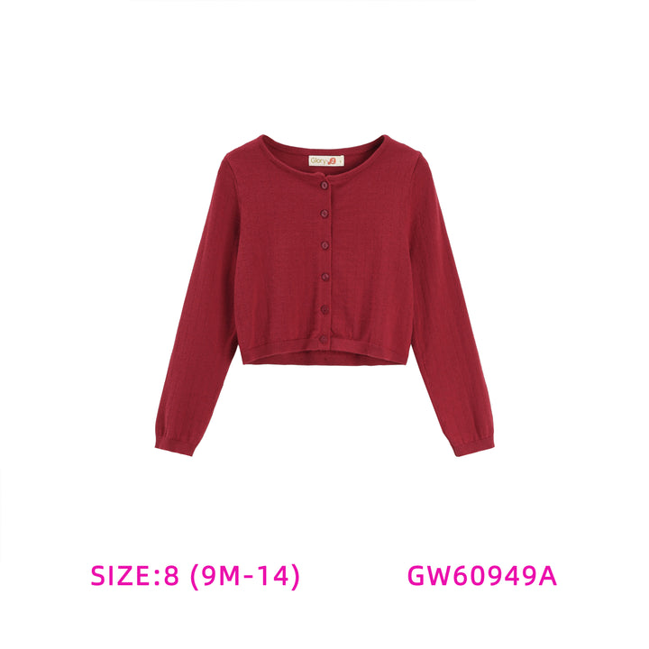 GW60949A-RED CARDIGAN