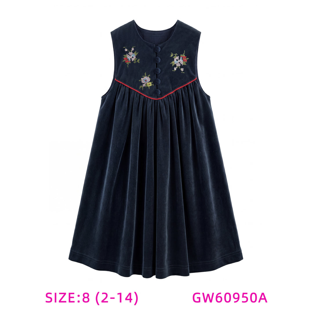 GW60950A-FLORAL APPLIQUE JUMPER