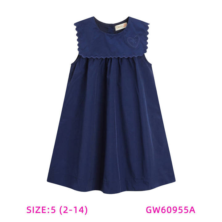 60955A-BIG COLLAR BLUE JUMPER