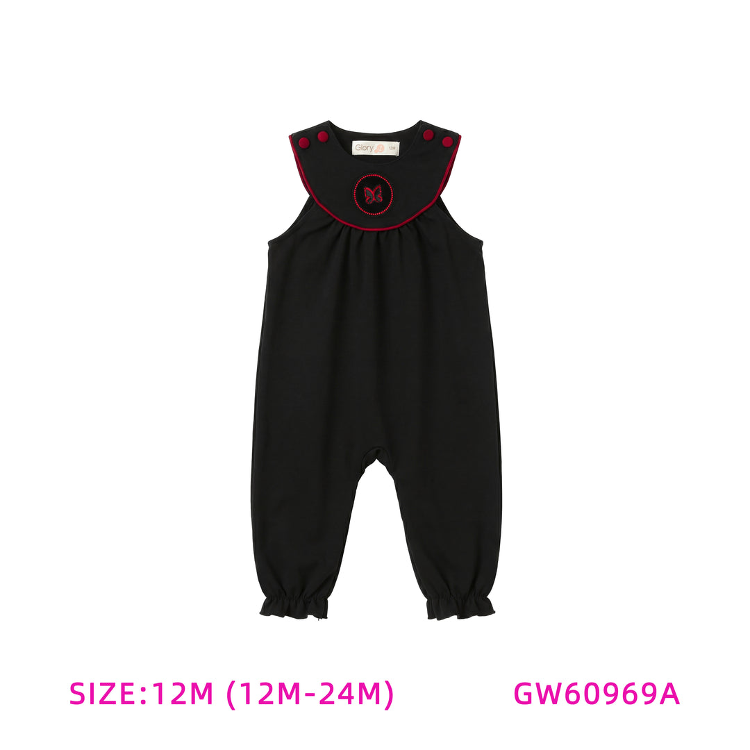 GW60969A-BLACK AND RED ROMPER