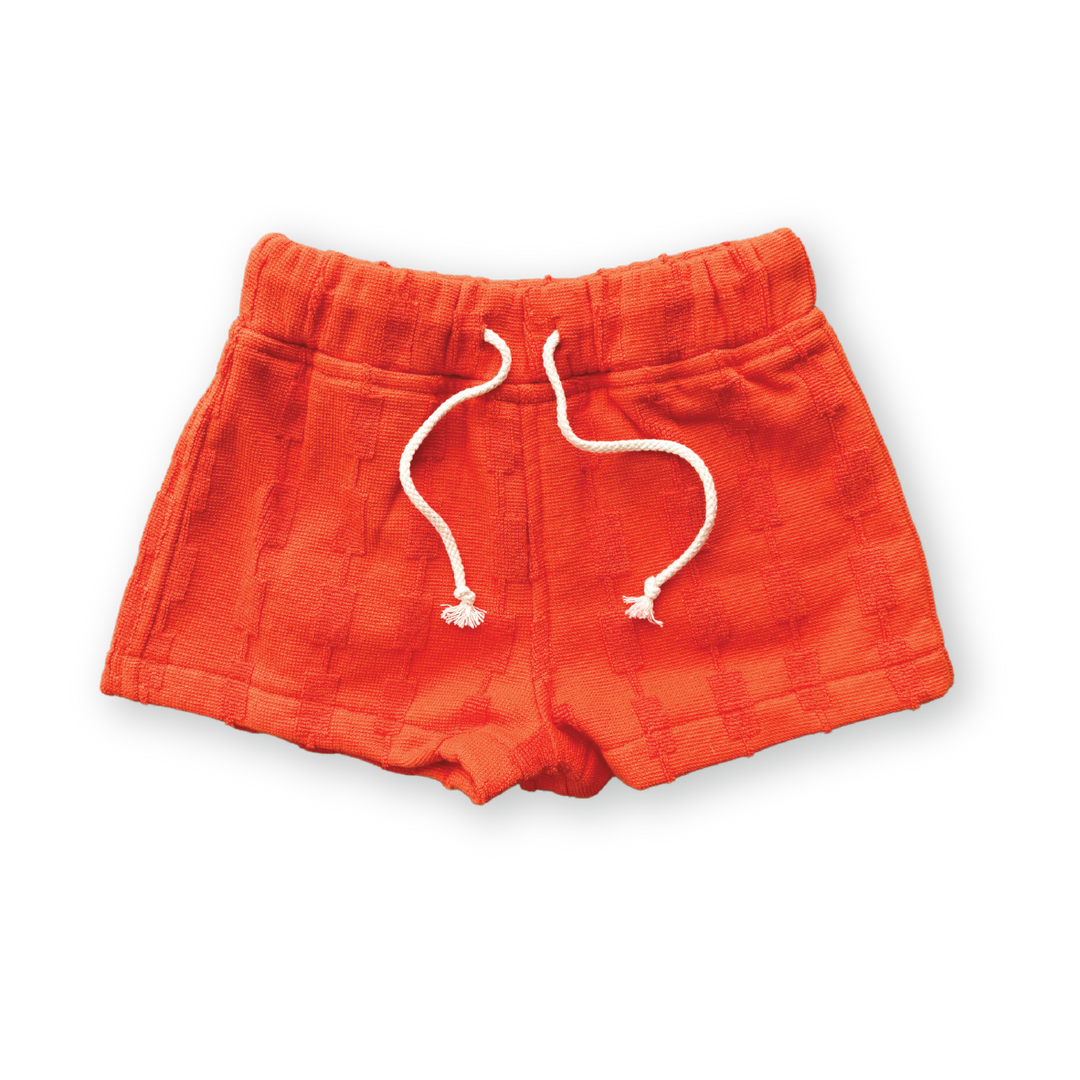 GH24005R-Terry Shorts-Blocks Rosso