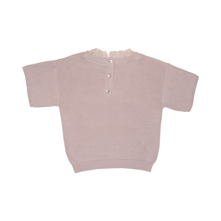 GINI SHORTSLEEVE KNIT TOP-Lilac