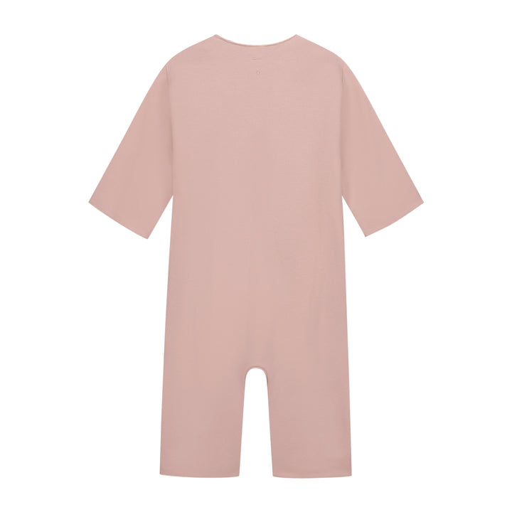 SUI066 BABY SUIT WITH SNAPS FADED PINK