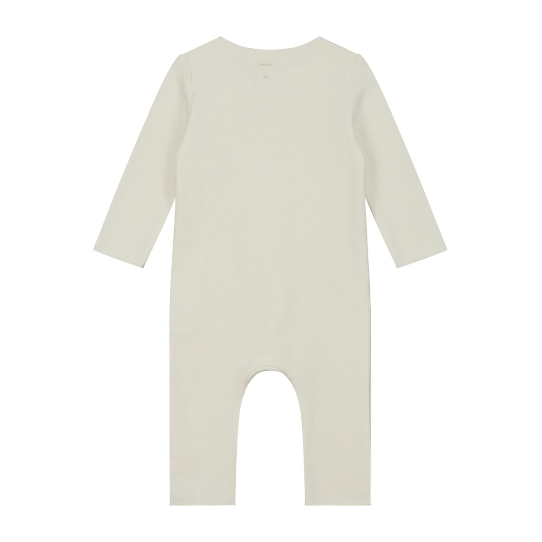 SUI066 BABY SUIT WITH SNAPS CREAM