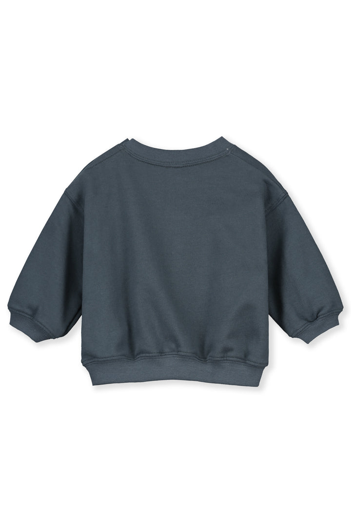 TOP163 BABY DROPPED SHOULDER SWEATER BLUE GRAY