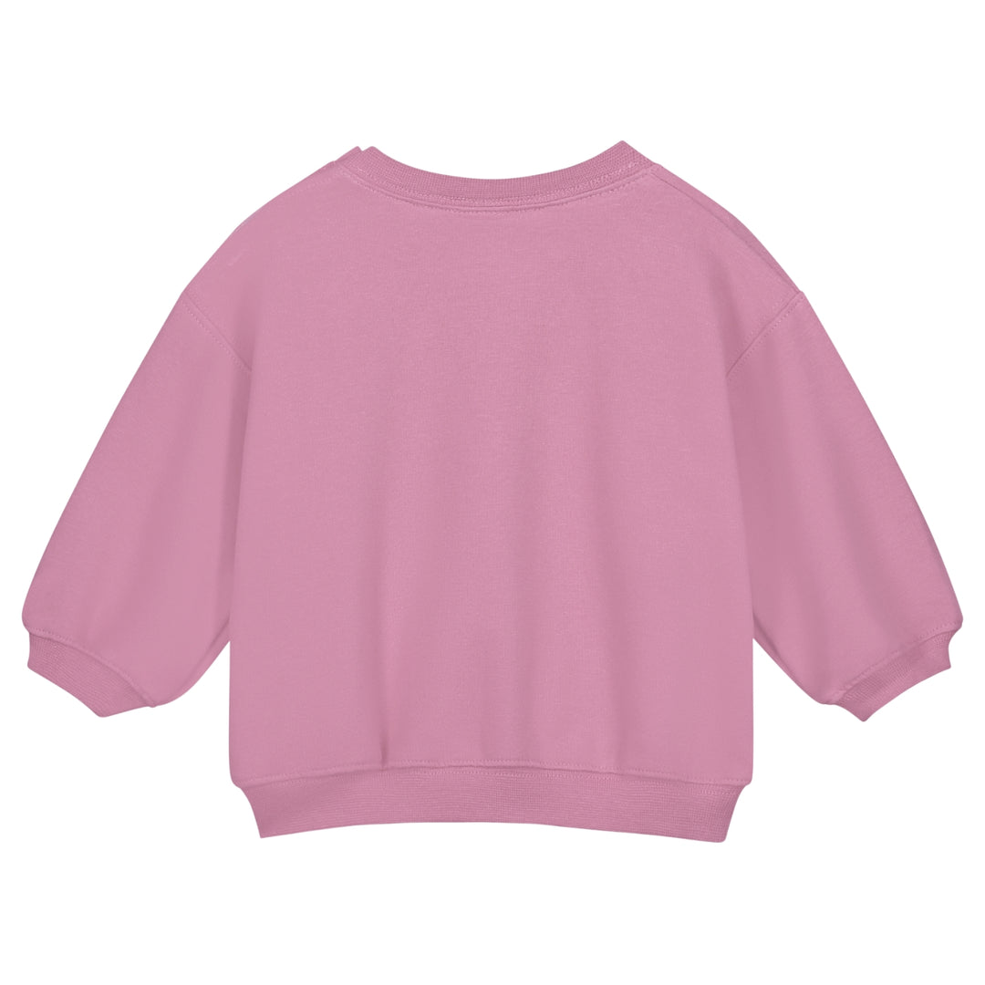TOP163 BABY DROPPED SHOULDER SWEATER BUBBLEGUM