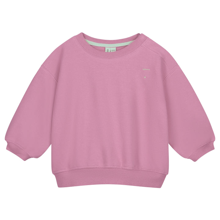 TOP163 BABY DROPPED SHOULDER SWEATER BUBBLEGUM