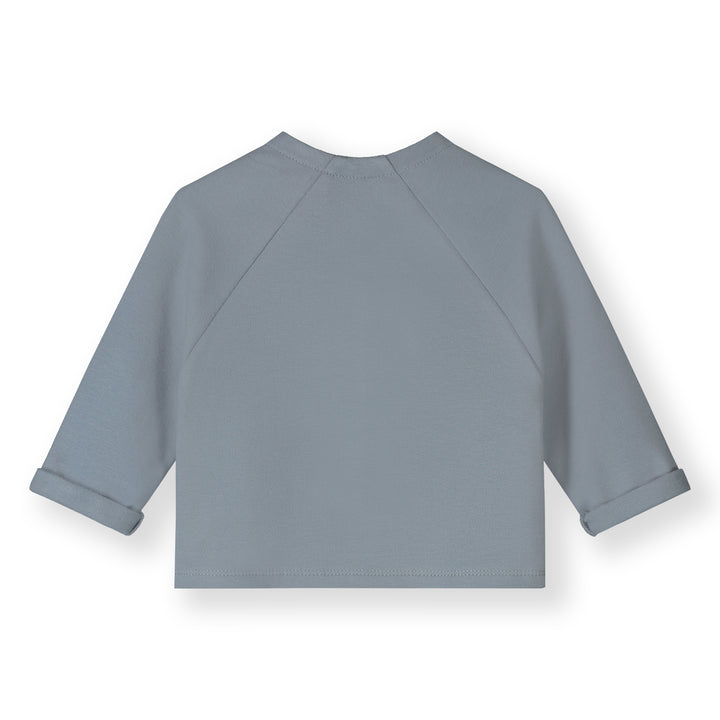 TOP170 BABY RAGLAN CARDIGAN STONE GRAY