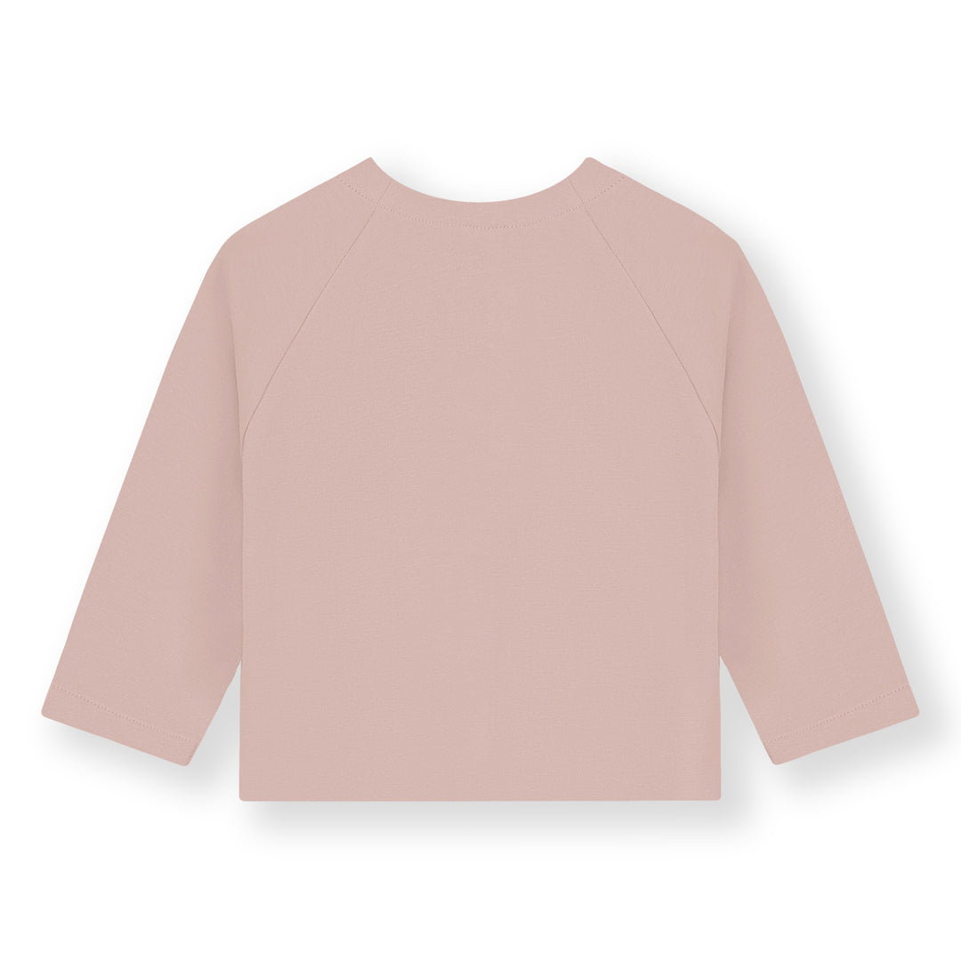 TOP170 BABY RAGLAN CARDIGAN FADED PINK