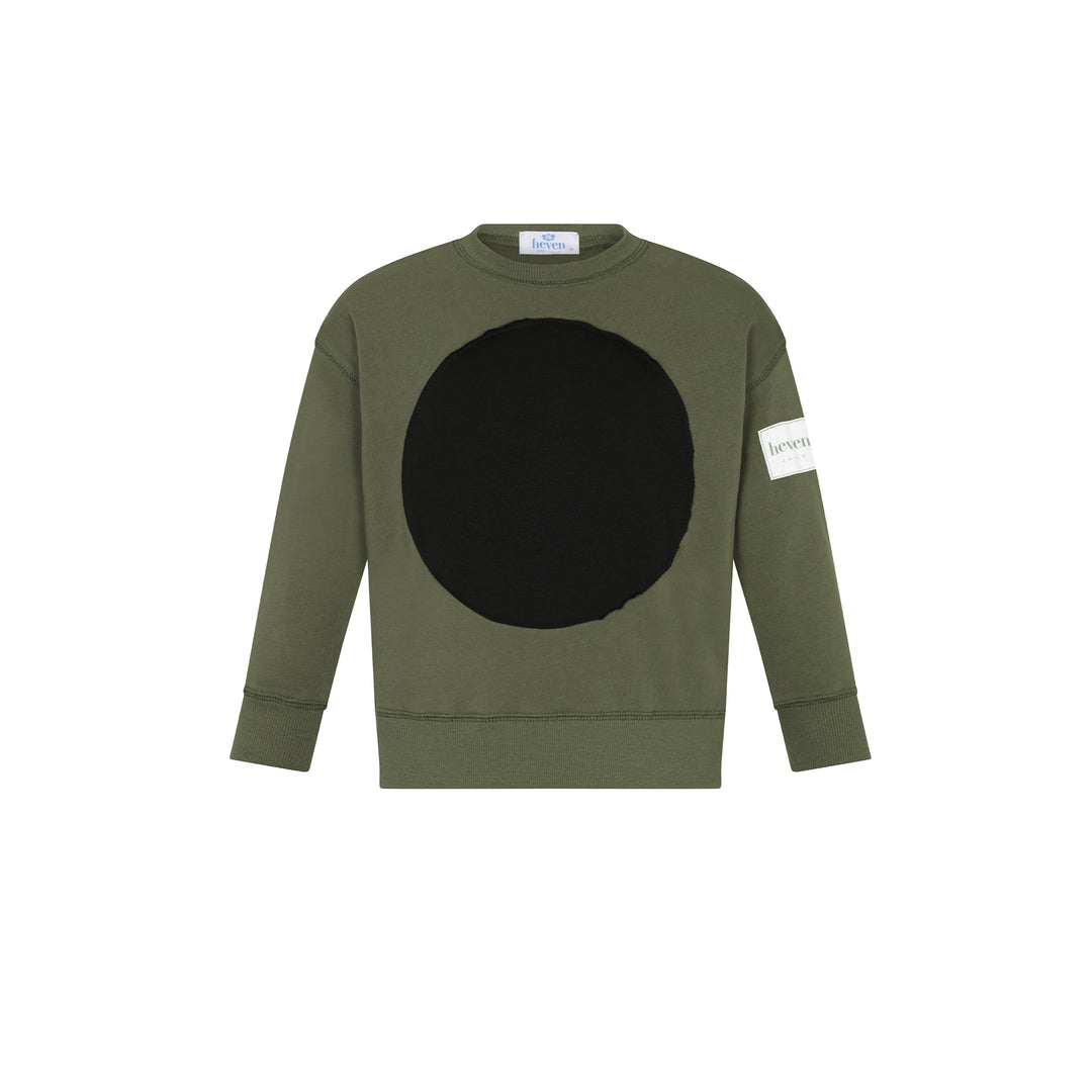 H77 BOYS CIRCLE PATCH SWEATSHIRT - GREEN