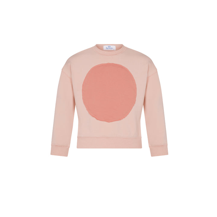H78 GIRLS CIRCLE PATCH SWEATSHIRT - PINK