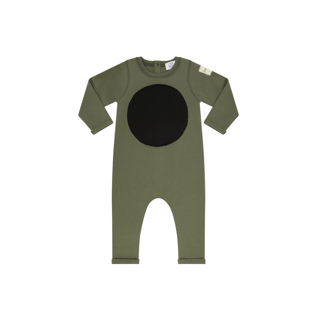 H80 BABY CIRCLE PATCH ROMPER - GREEN