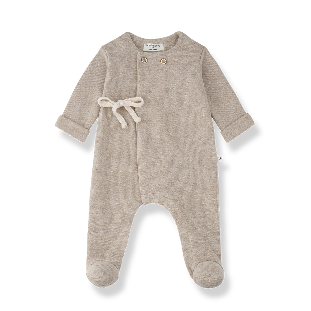 HAVRE JUMPSUIT W/FEET - BEIGE