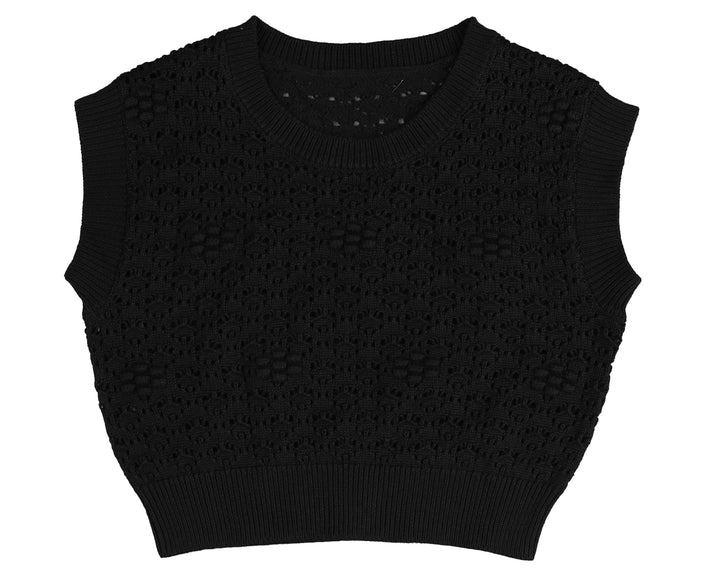 HKN543-TEXTURED VEST-Black