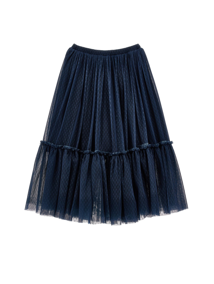I1F705 6684- TULLE SKIRT-BLUE