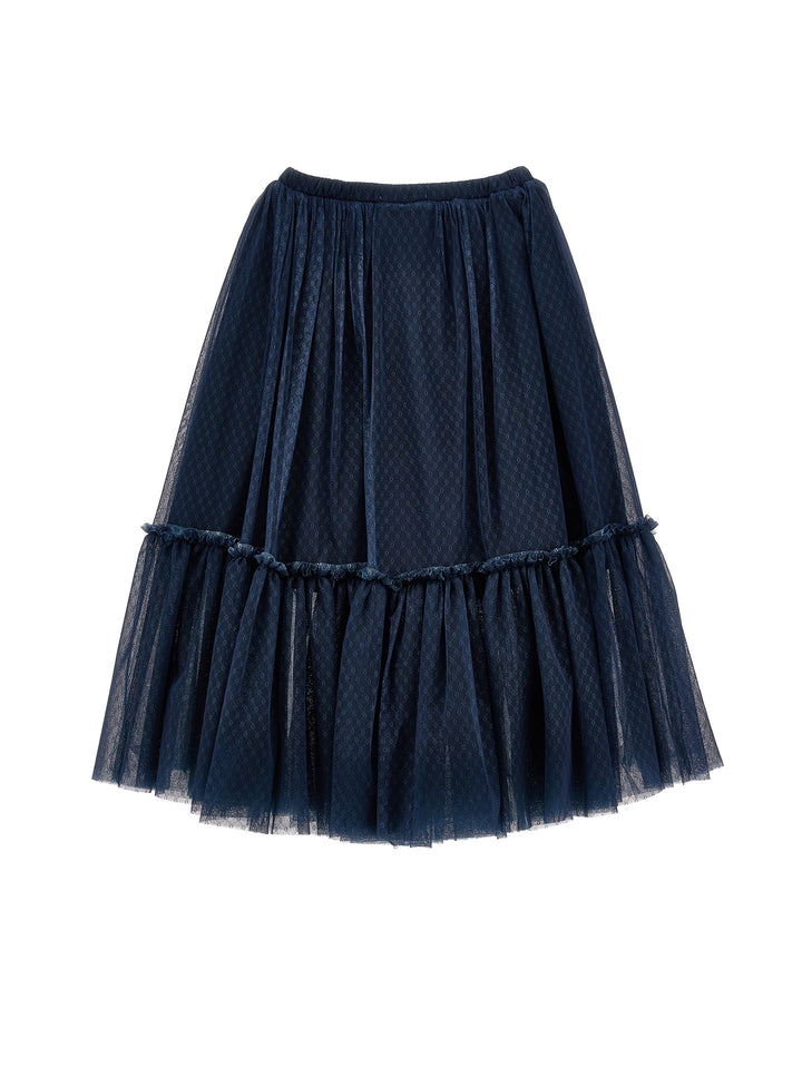 I1F705 6684- TULLE SKIRT-BLUE