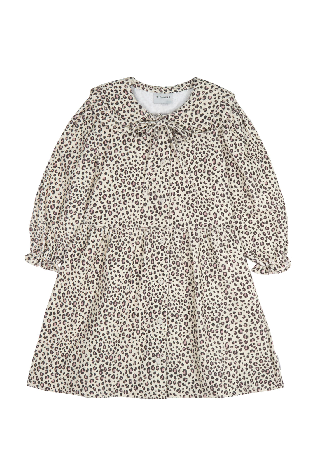 CHLOE CORDUROY DRESS - ANIMAL PRINTED CORDUROY (ECRU / MAUVE)