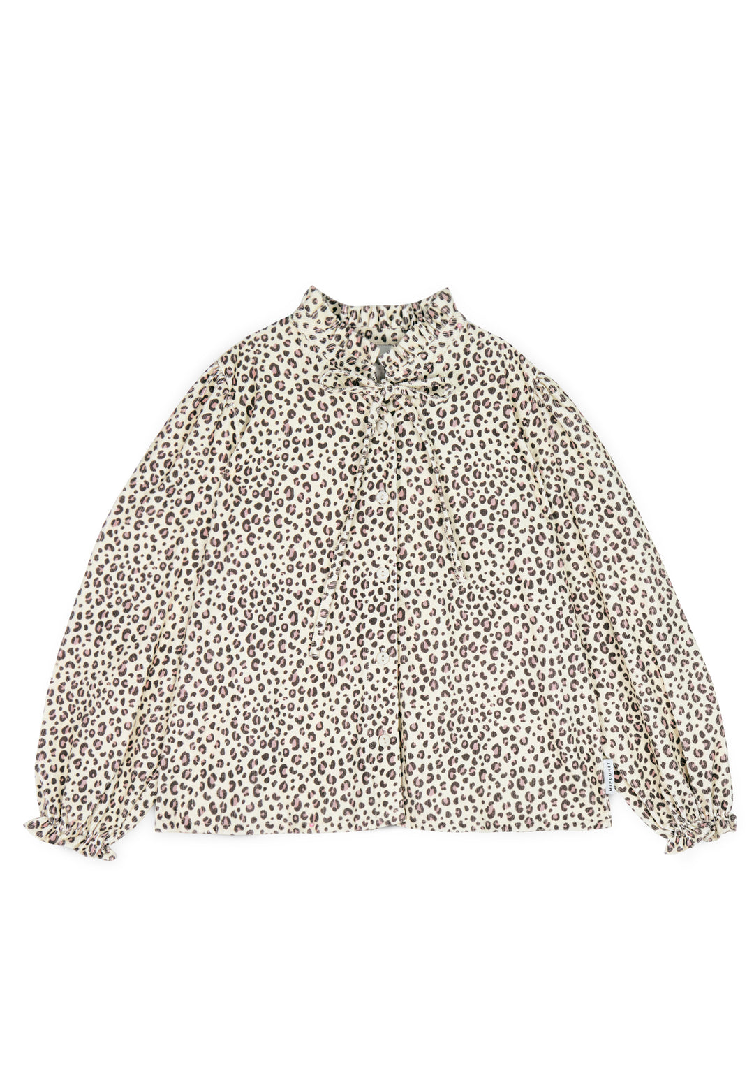 CHLOE CORDUROY BLOUSE - ANIMAL PRINTED CORDUROY (ECRU / MAUVE)