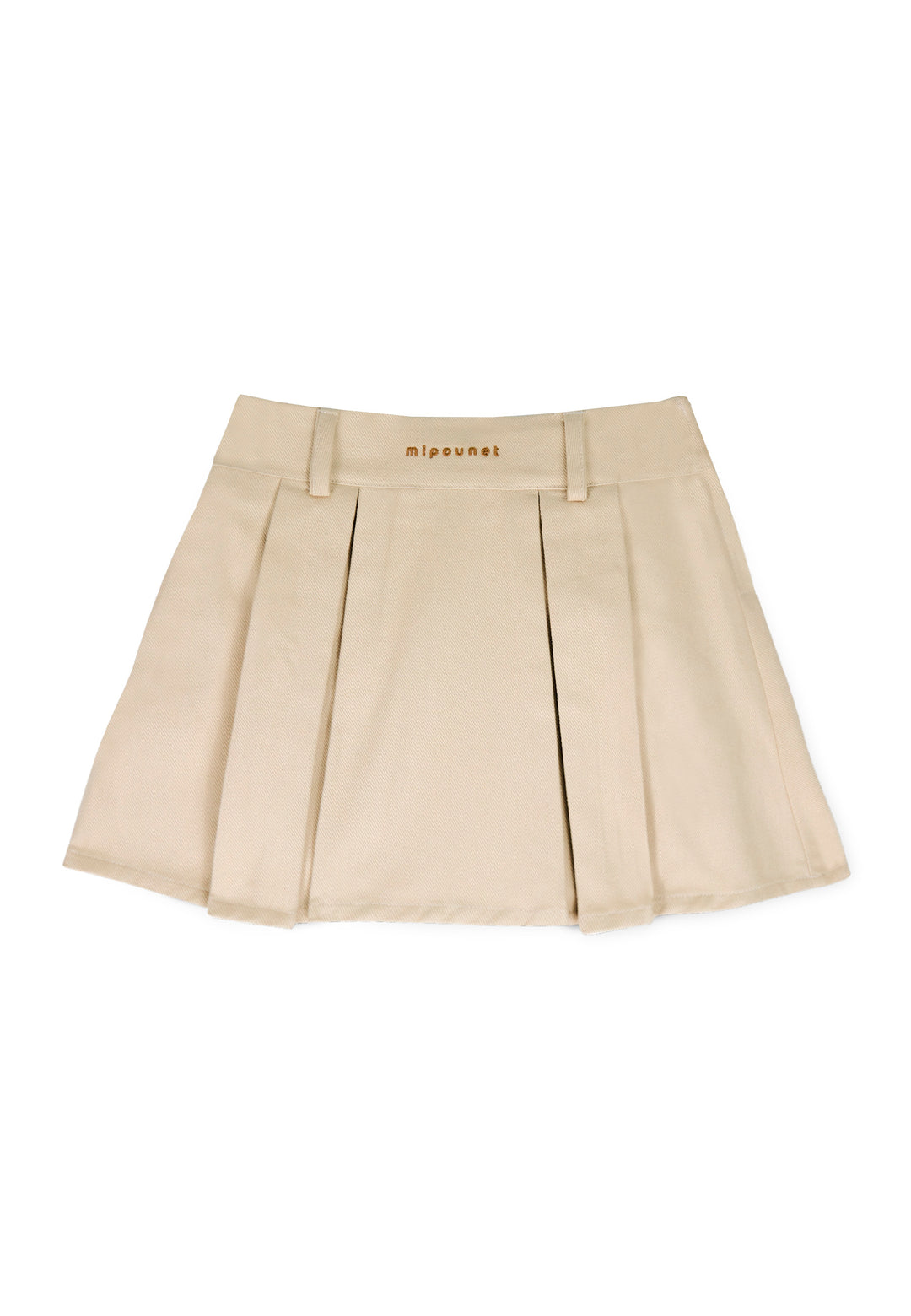 NINA PLEATED SKIRT - CUSTOM - COTTON TWILL (BEIGE)