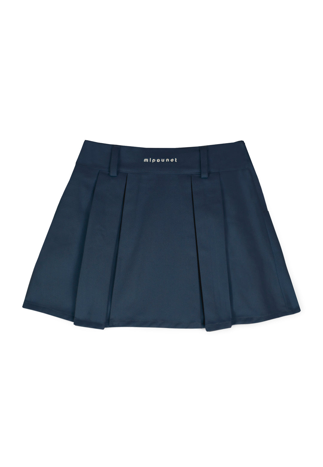 NINA PLEATED SKIRT - CUSTOM - COTTON TWILL (DARK BLUE)