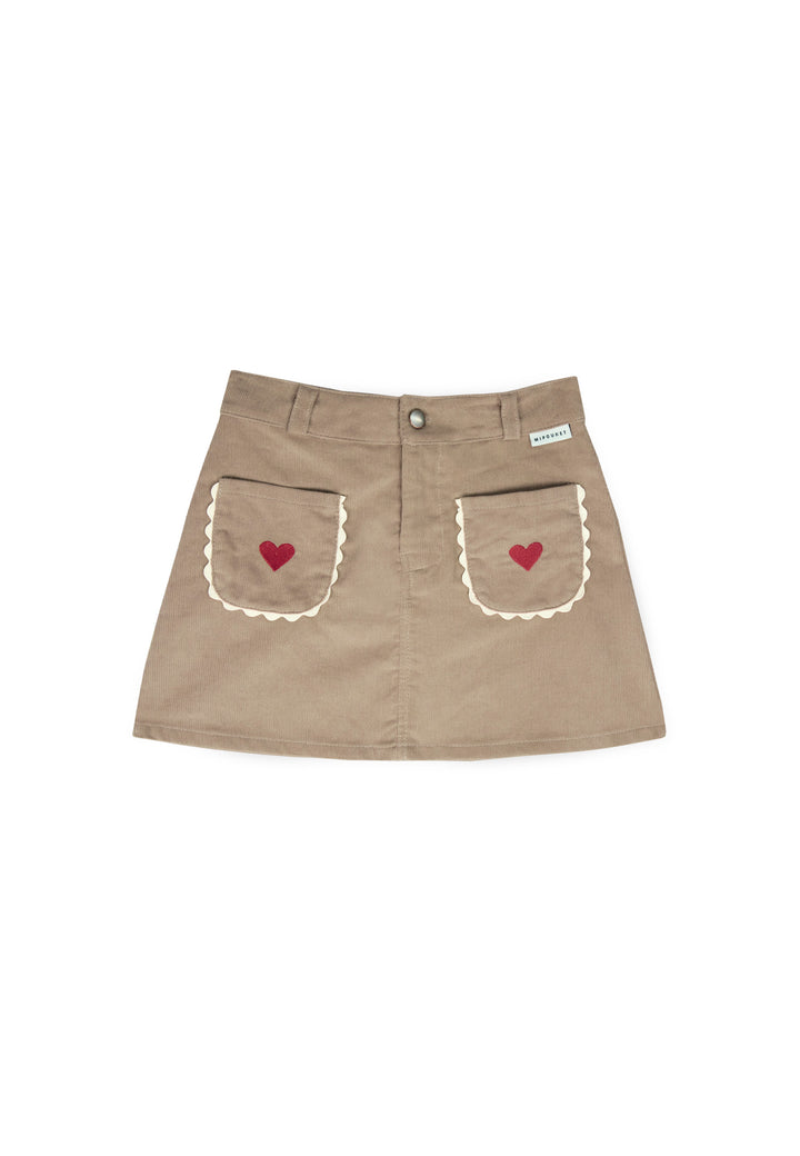 GERALDINE MINI SKIRT - CORDUROY (COCONUT)