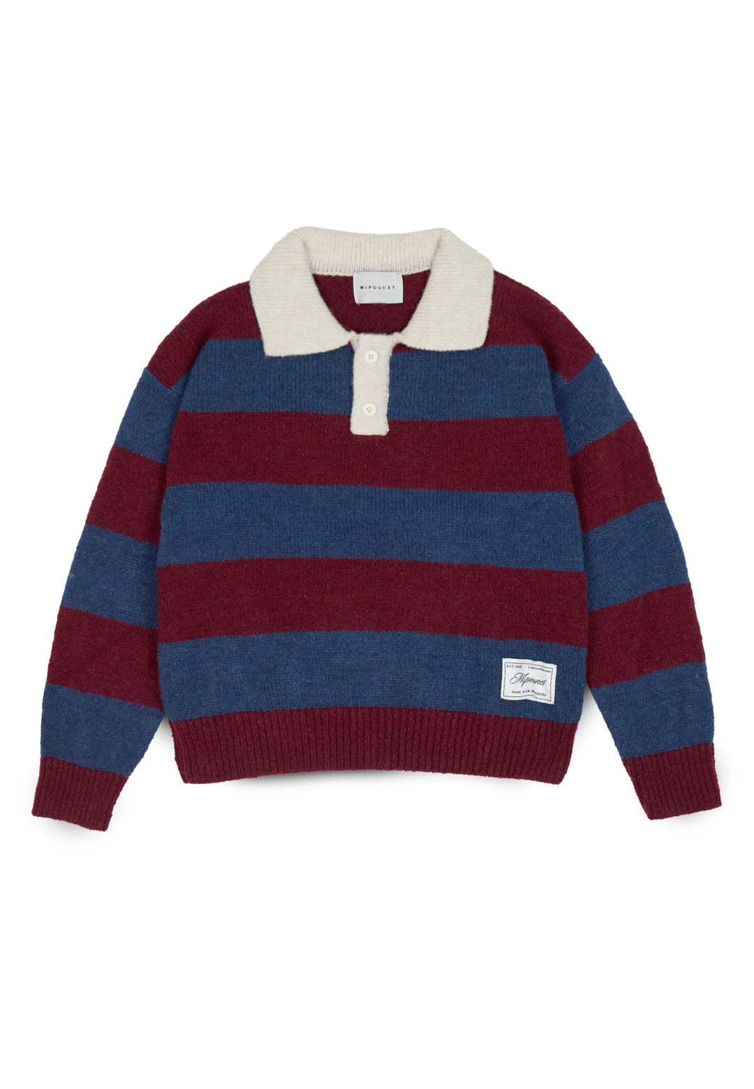 POLO ANDREA - KNITWEAR (BLUE / AUBERGINE)