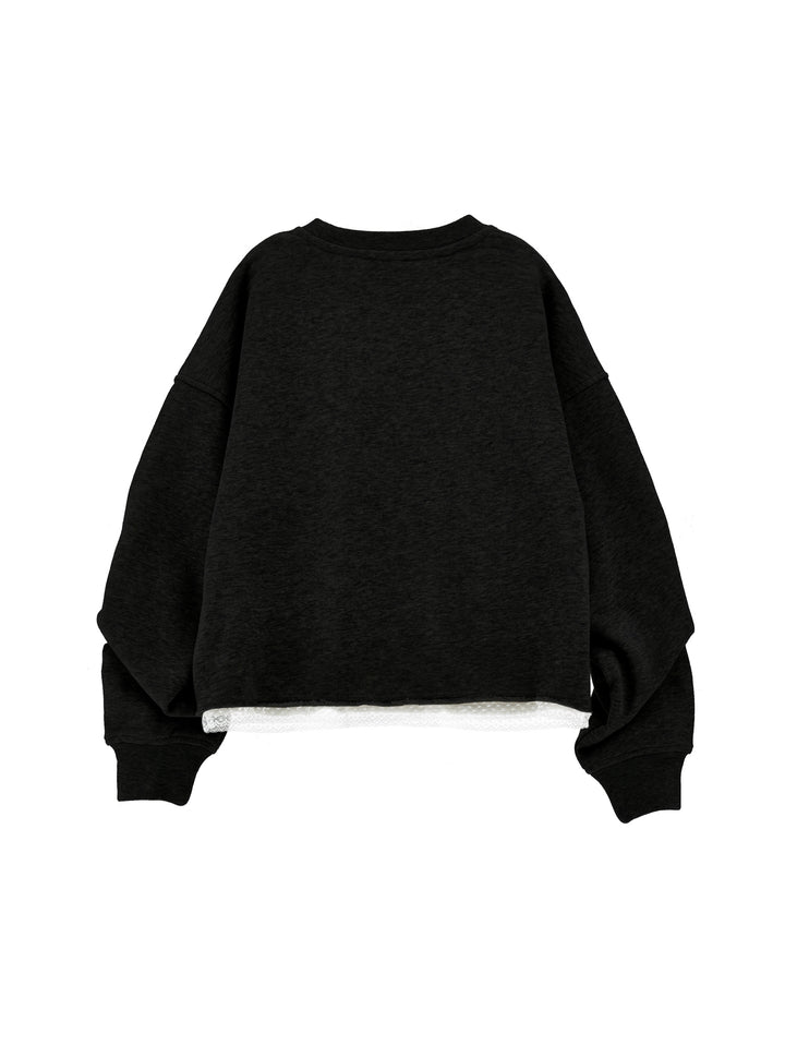 I9F601 6036-LS SWEATSHIRT W LOGO-BLACK