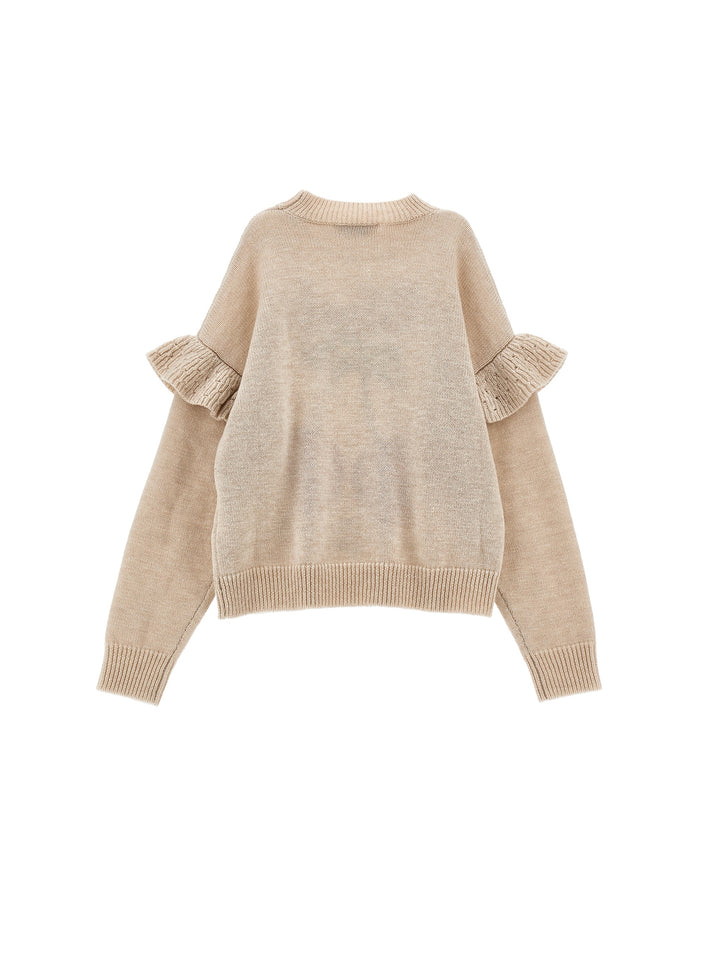 I9F604 6066-SWEATER W CHERRY-BEIGE