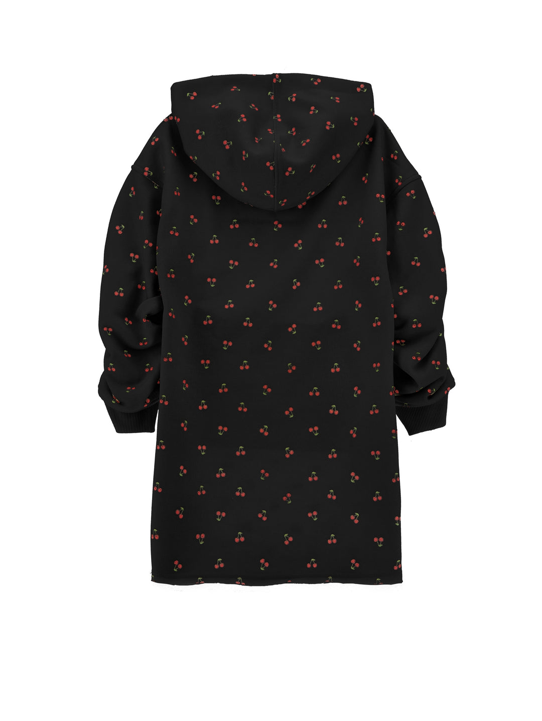 I9F900 6046-LS SWEATSHIRT DRESS W HOOD-BLACK