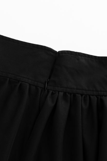V YOKE CIRCLE SKIRT-BLACK