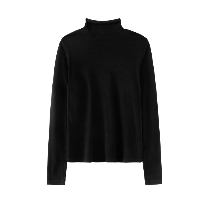 INTARSIA-TURTLENECK WITH EMBROIDERY-GREEN EMBROIDERY