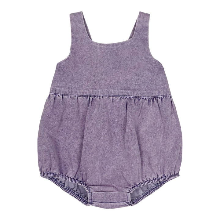 20-272A-Colored Denim Romper-Purple