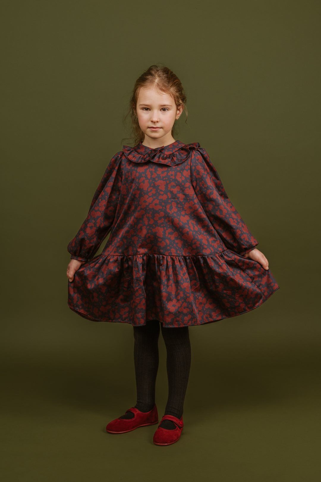 Special Edition Cotton Dress Cara Cover Knee-Aubergine