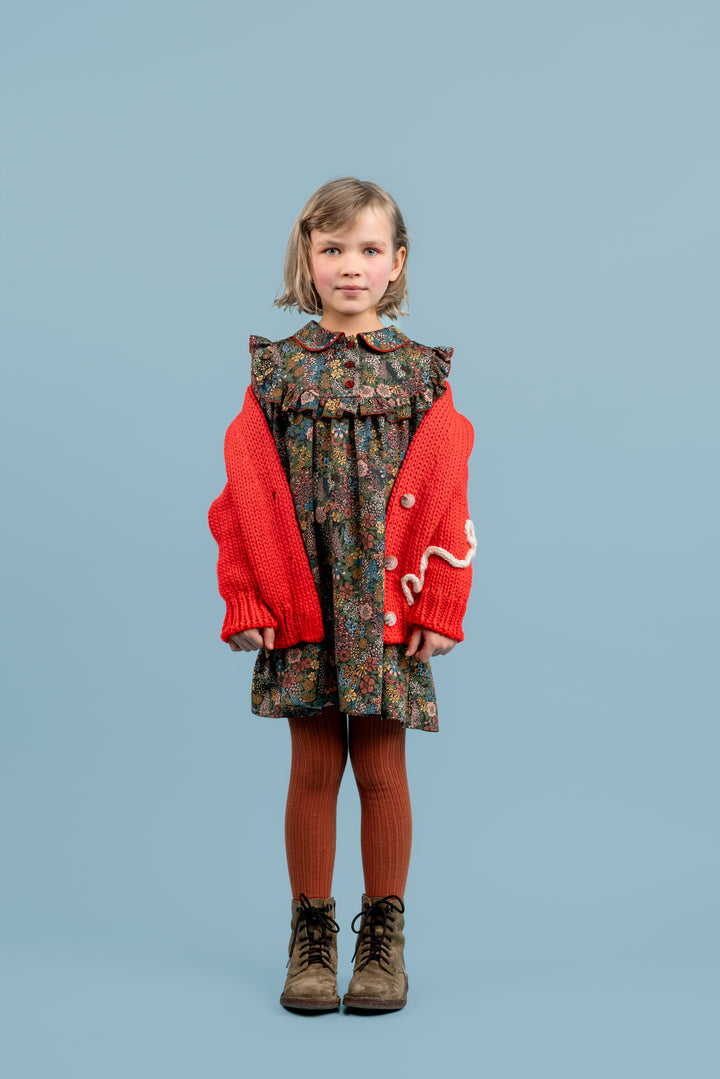 Penelope Viscose Dress With Collar - Green