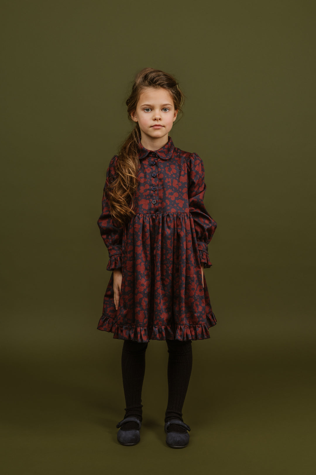 Special Edition Cotton Shirtdress Cara Cover Knee-Aubergine