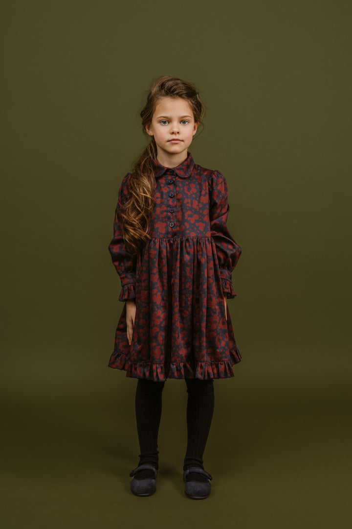Special Edition Cotton Shirtdress Cara Cover Knee-Aubergine