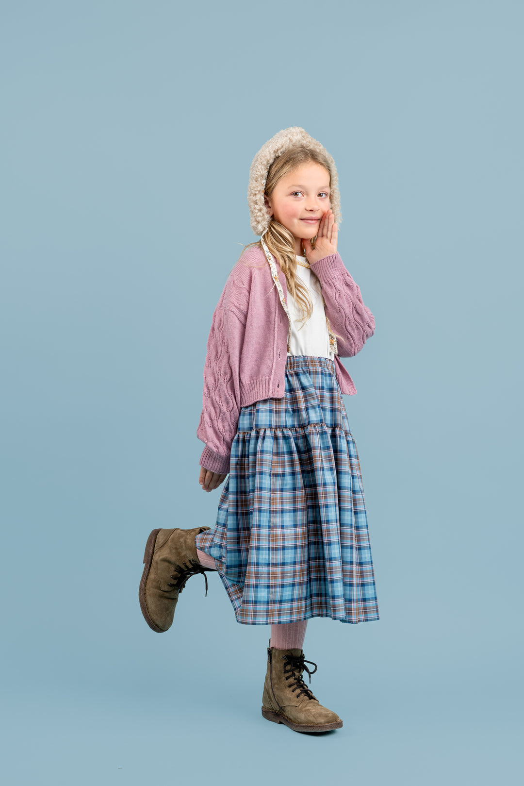 Phoenix Wool Cardigan with Pockets - Pink