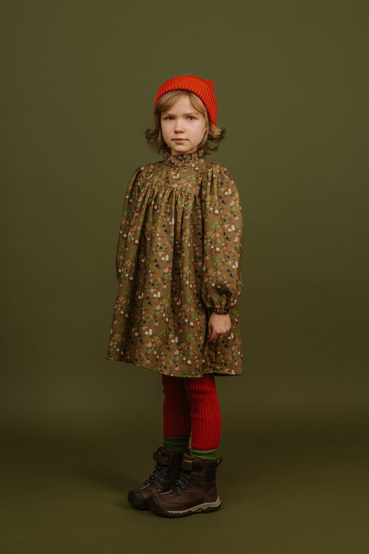 Special Edition Corduroy Dress Fiorella Cover Knee-Green