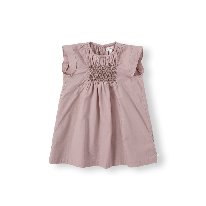 BNG26M1303 ELIN SMOCKING DRESS - INDI PINK