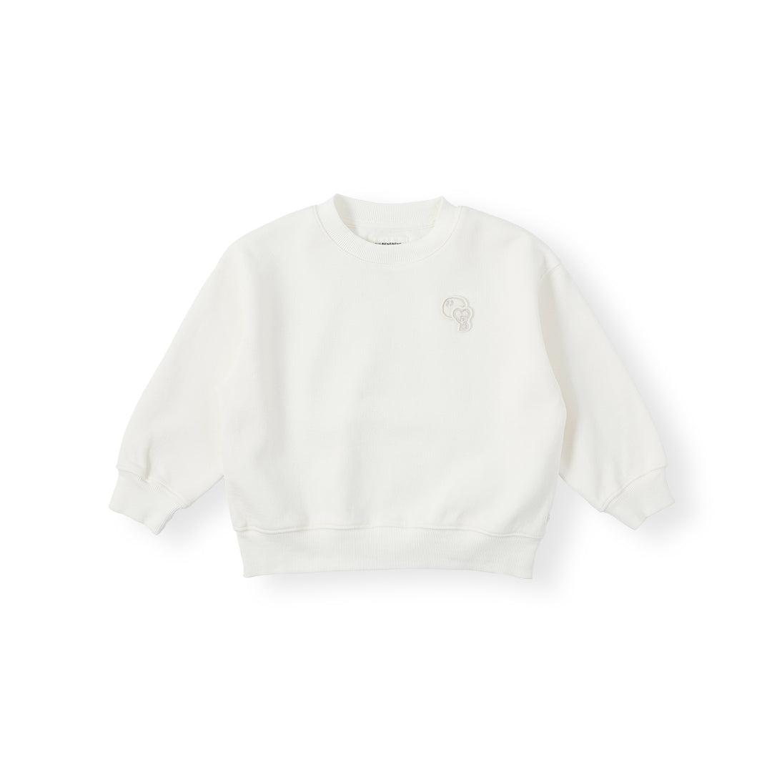 BENEBENE PIQUE SWEATSHIRT-ivory