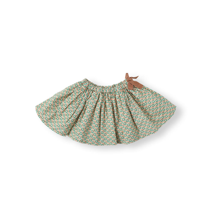 BLOCK FULL SKIRT-peach fuzz