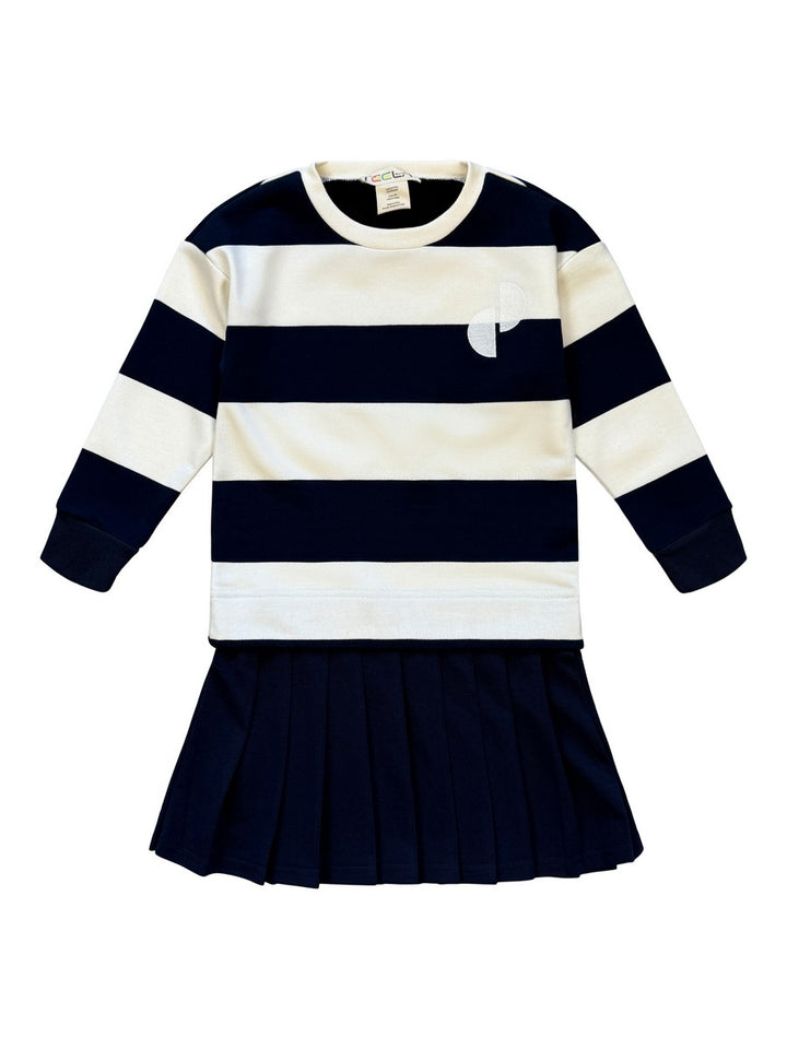 21-111-Stripe Dress-Navy
