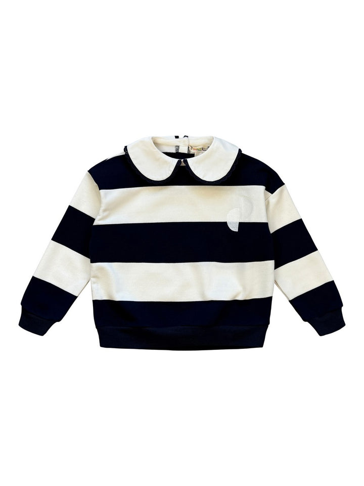 21-112-Stripe Girl Top-Navy