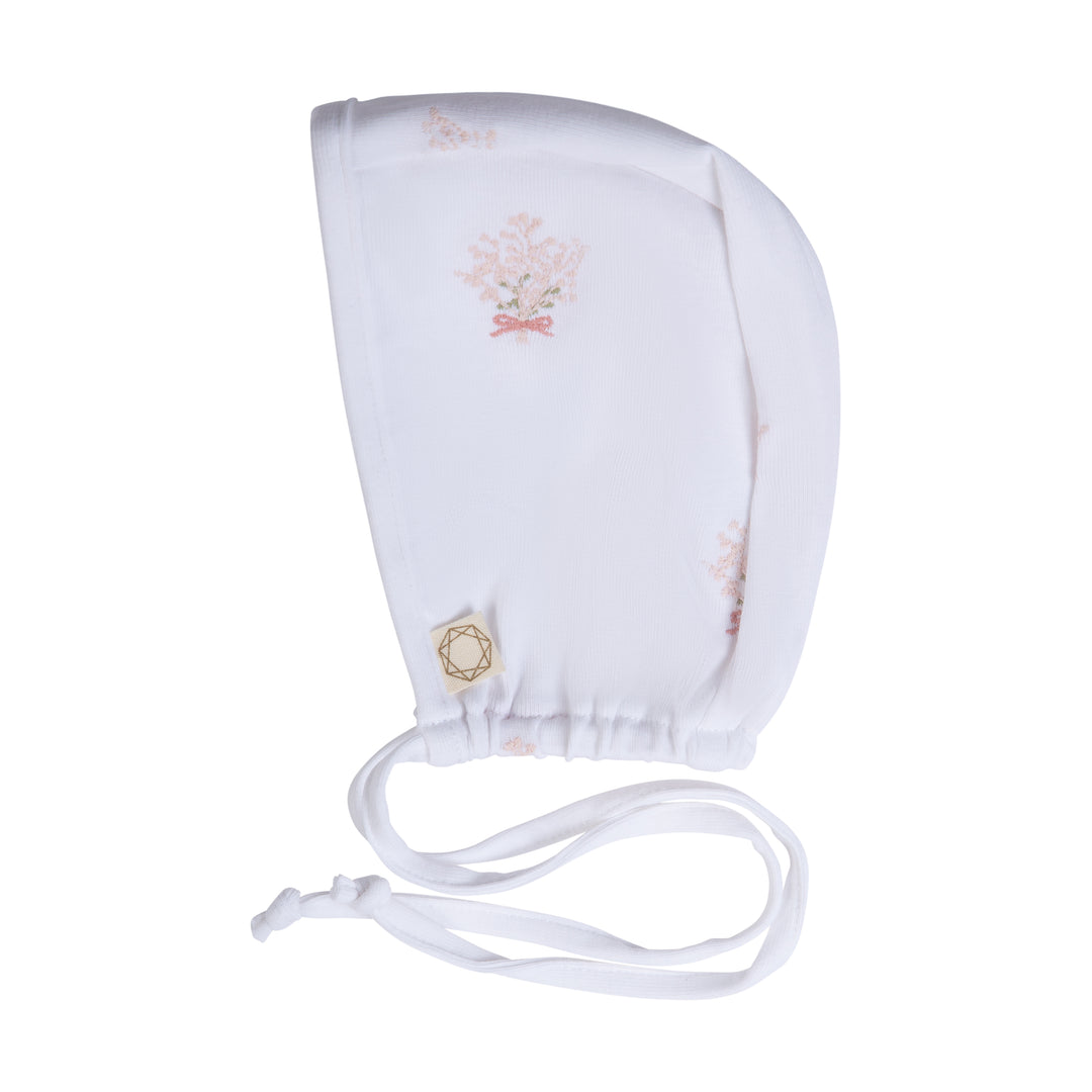 Babys Breath Bonnet-White/Misty Rose