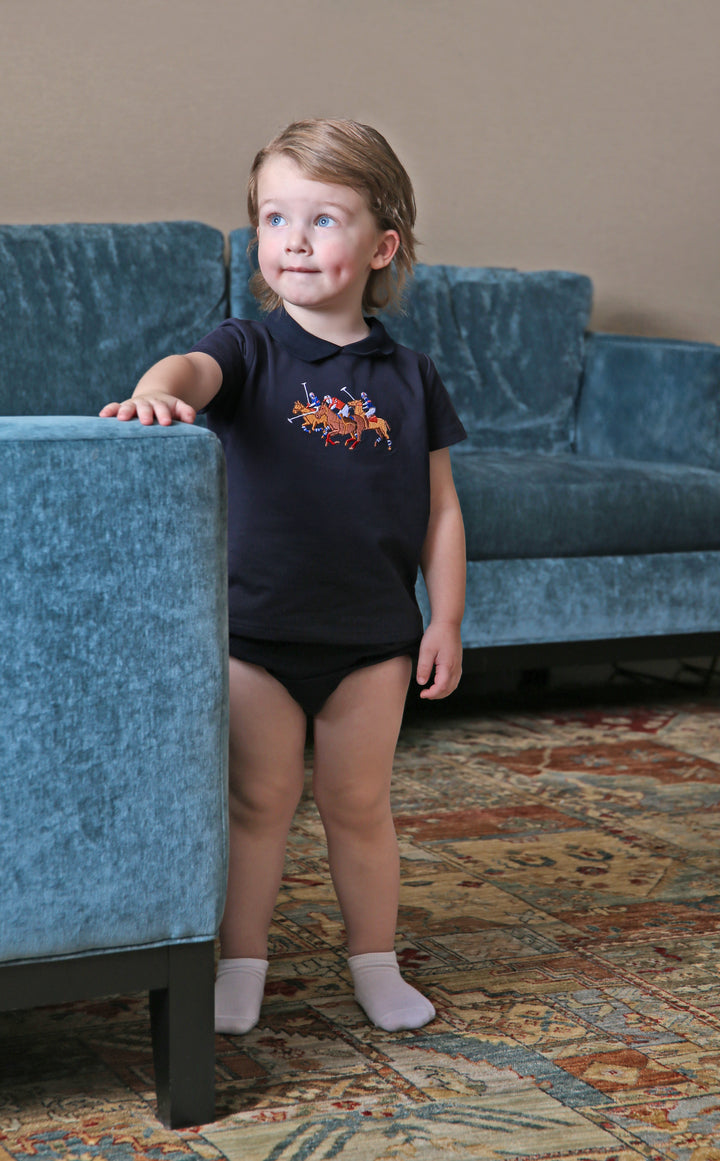 TR154 - Navy Horse - Baby Set
