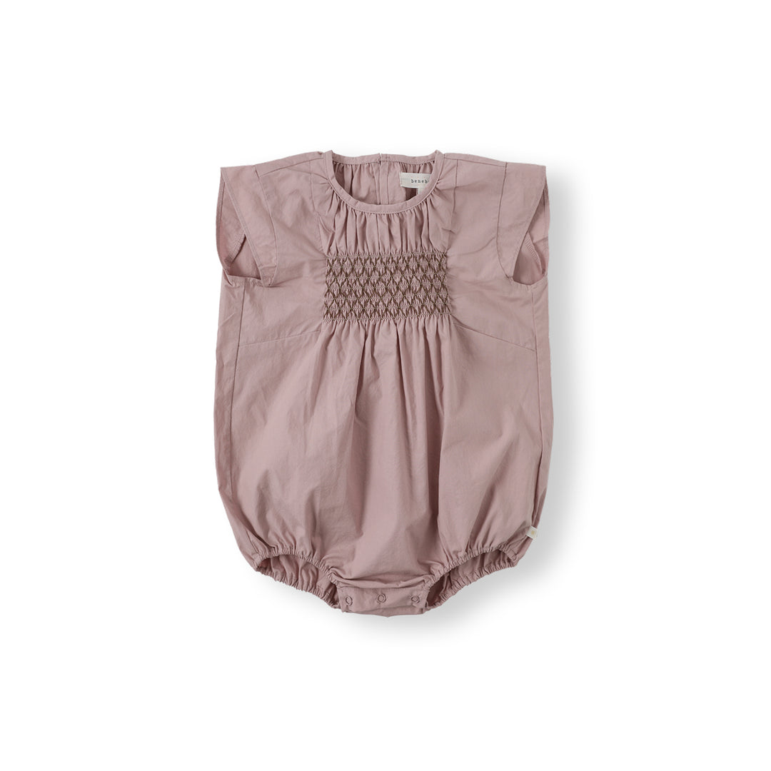 BNC26MRP03 ELIN SMOCKING ROMPER - INDI PINK