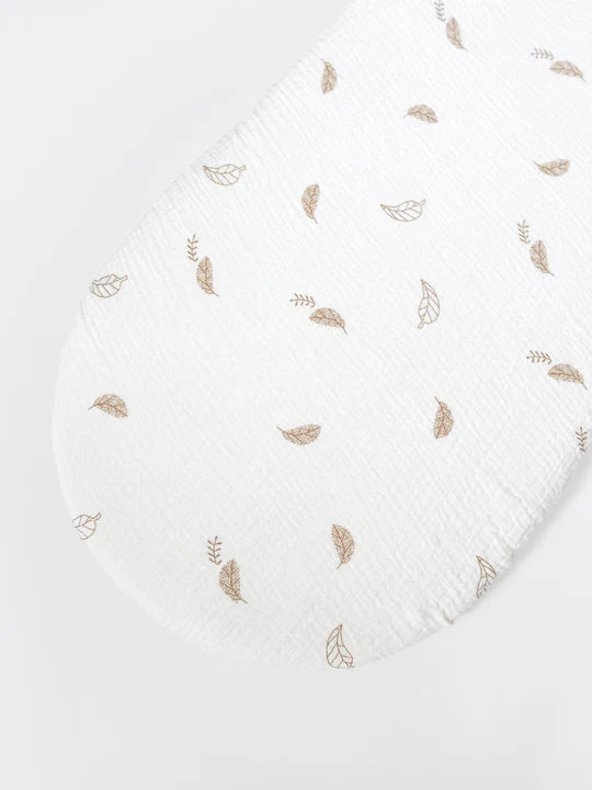 Muslin Fitted Sheets (for XL moses basket) / Color Leaves