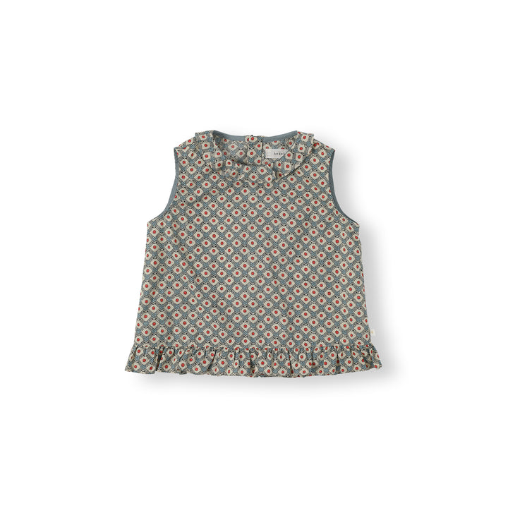 BNC26MBL0 RHOMBUS FRILL BLOUSE - BEIGE