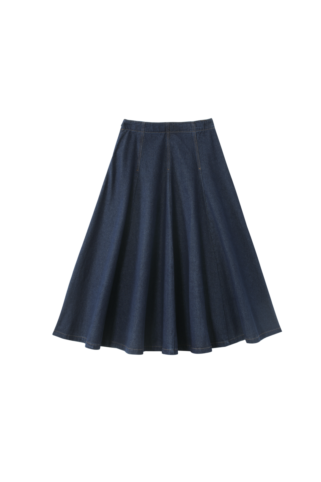 MIDI PANELLED SKIRT-DENIM