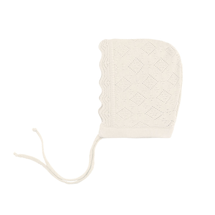 POINTELLE KNIT COLLECTION 2 PC/BONNET/BLANKET-Ivory